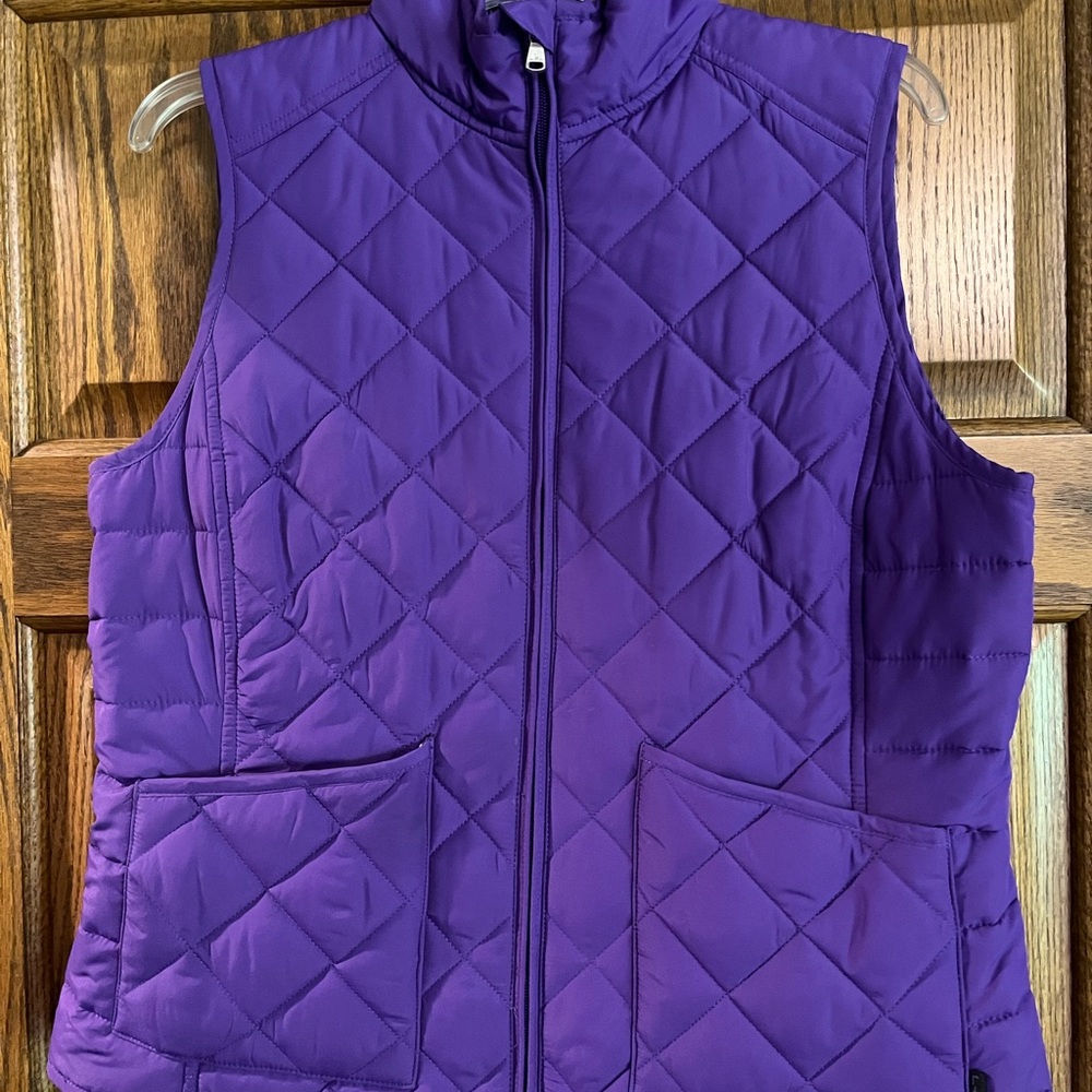 Lauren Ralph Lauren Purple Quilted Vest- Size Large